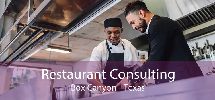 Restaurant Consulting Box Canyon - Texas